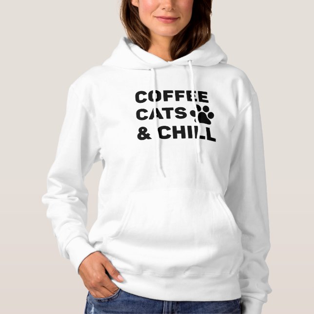 Kaffeekatzen und -kälte hoodie (Vorderseite)