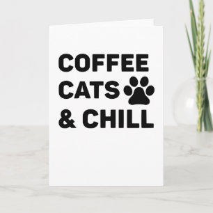 Kaffeekatzen und -kälte karte