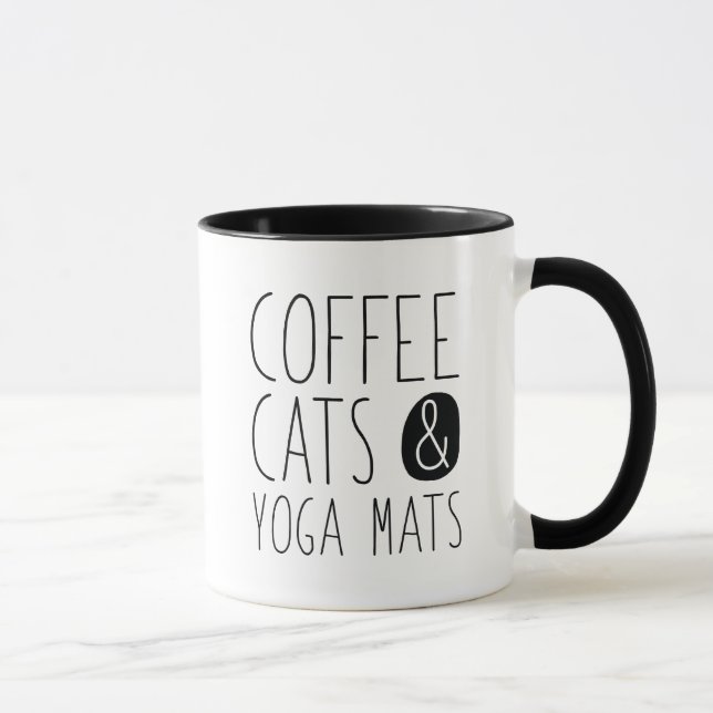Kaffeekatzen und Yoga Matten Tasse (Rechts)