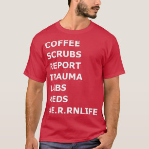 Kaffeekirschen Trauma ER Notfall-Raum Krankenpfleg T-Shirt