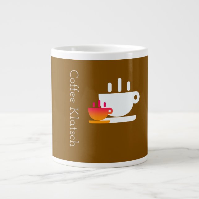 Kaffeeklatsch Brau Jumbo-Tasse (Vorderseite)