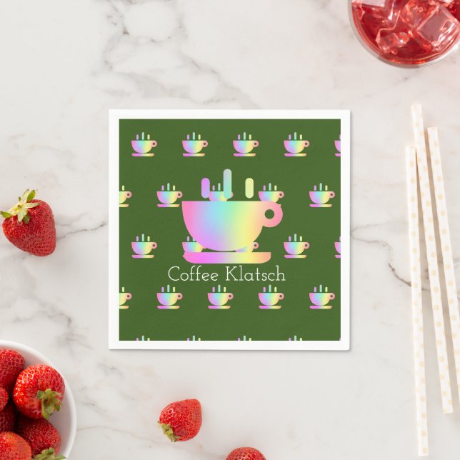 Kaffeeklatsch Regenbogen Serviette (Beispiel)