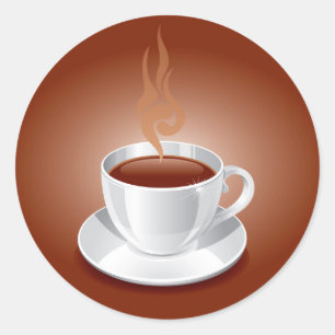 Kaffeekleber Runder Aufkleber
