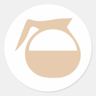 Kaffeekochen Art Runder Aufkleber