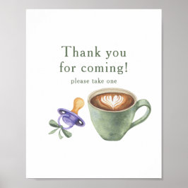 Kaffeekochen Baby Shower Danke fürs Kommen Poster