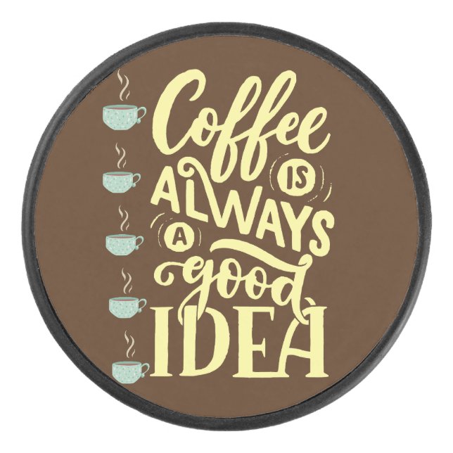 Kaffeekochen Eishockey Puck (Vorderseite)