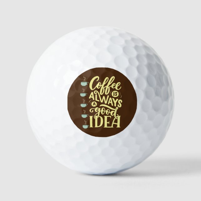 Kaffeekochen Golfball (Vorderseite)