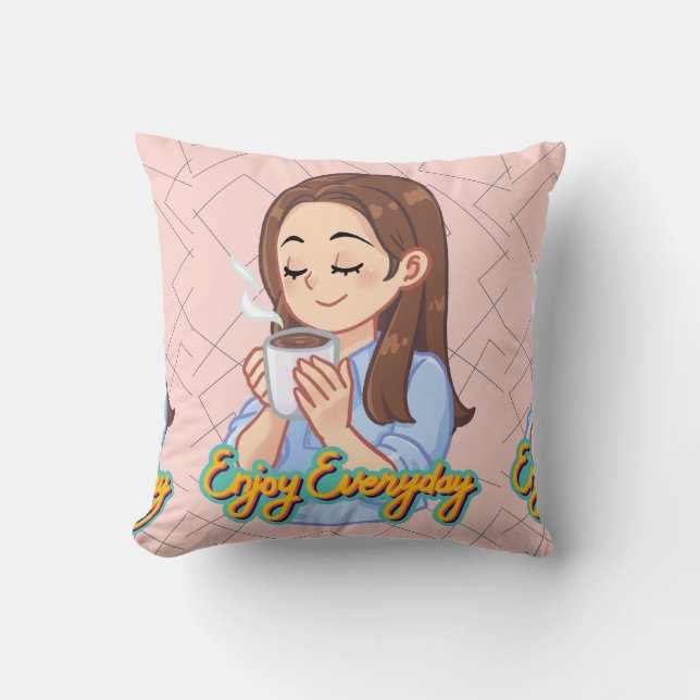 Kaffeekochen Kissen (Vorderseite)