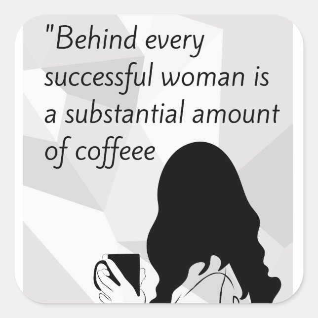 Kaffeekochen Quadratischer Aufkleber (Vorderseite)