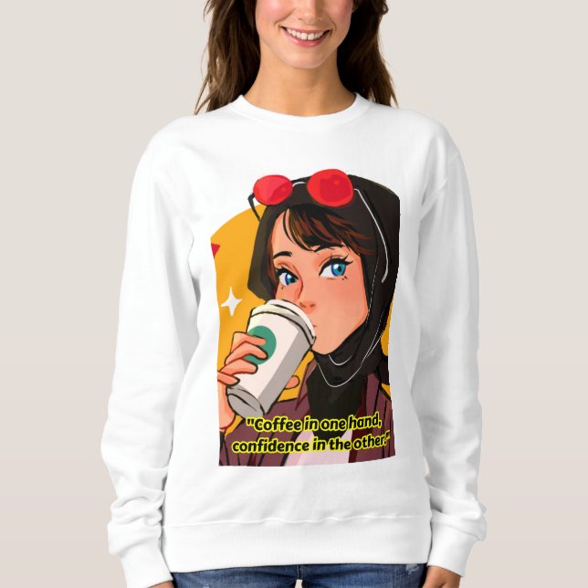 Kaffeekochen Sweatshirt (Vorderseite)