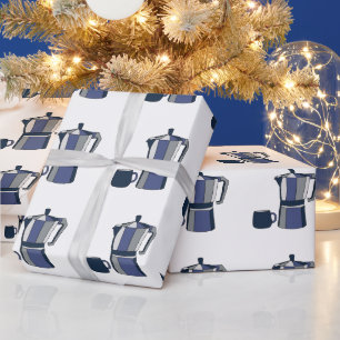 Kaffeekocher Tasse Geburtstag Geschenkpapier
