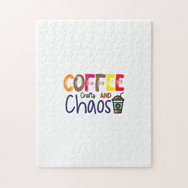 Kaffeekocher und -kaffee puzzle (Vertikal)