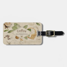 Kaffeekollage Gepäckanhänger