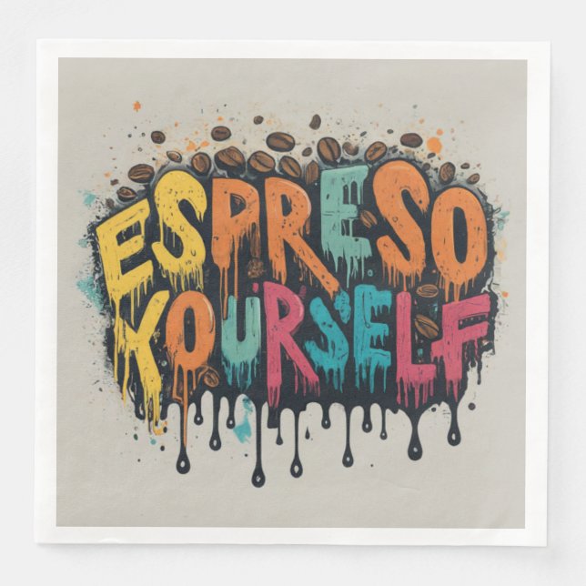 Kaffeekonversation Napkins Serviette (Vorderseite)