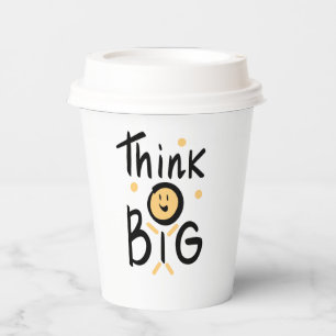 Kaffeekonzept Funny l Niedlich Minimal Think Big Pappbecher