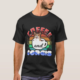 Kaffeekorgis für einen Kaffee Drink Corgi T-Shirt
