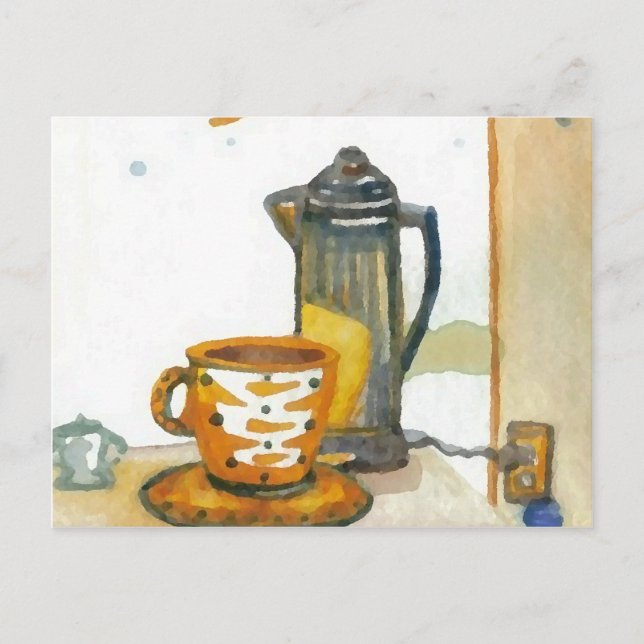 Kaffeekrille nachmachenDiane Kaffeekunst Postkarte (Vorderseite)