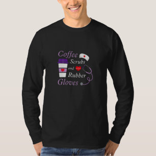 Kaffeekruben und Gummihandschuhe, medizinische Kra T-Shirt