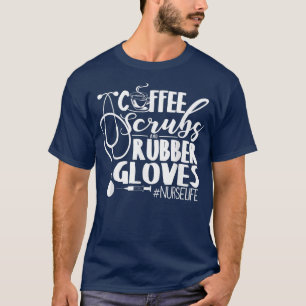 Kaffeekruben und Gummihandschuhe T-Shirt Pflege
