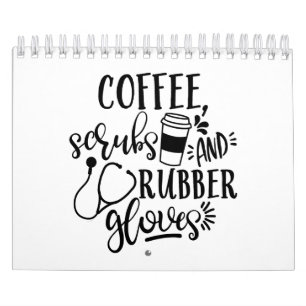 Kaffeekrüber und Gummihandschuhe Kalender