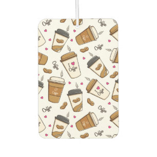 Kaffeekuchen, Kaffeebohnen, Kaffee Lover, Herzen Autolufterfrischer