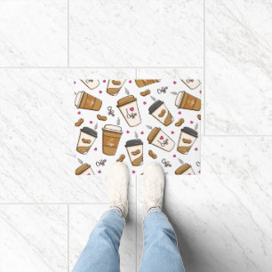 Kaffeekuchen, Kaffeebohnen, Kaffee Lover, Herzen Fußmatte