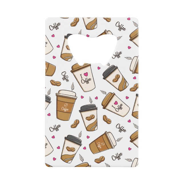 Kaffeekuchen, Kaffeebohnen, Kaffee Lover, Herzen Geldbeutel Flaschenöffner (Vorderseite)