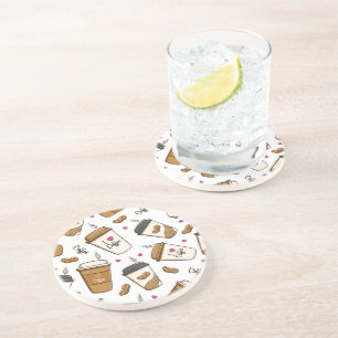 Kaffeekuchen, Kaffeebohnen, Kaffee Lover, Herzen Getränkeuntersetzer