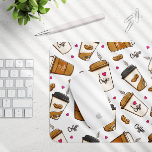 Kaffeekuchen, Kaffeebohnen, Kaffee Lover, Herzen Mousepad