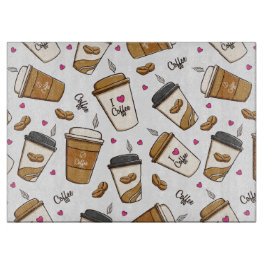 Kaffeekuchen, Kaffeebohnen, Kaffee Lover, Herzen Schneidebrett