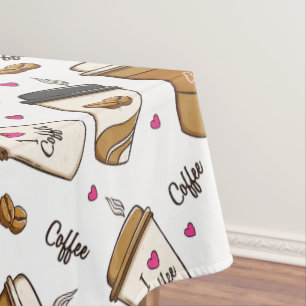 Kaffeekuchen, Kaffeebohnen, Kaffee Lover, Herzen Tischdecke