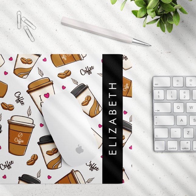 Kaffeekuchen, Kaffeebohnen, Kaffee Lover, Ihr Name Mousepad (Von Creator hochgeladen)
