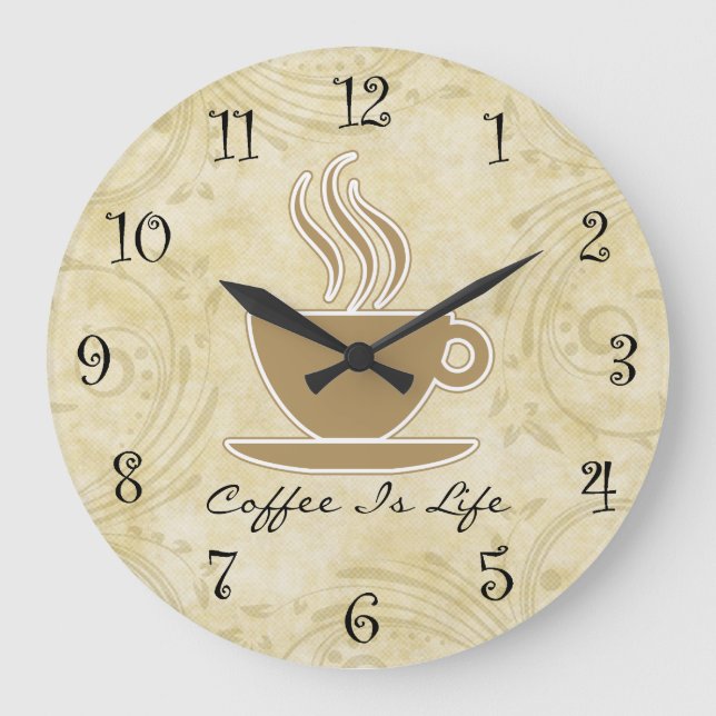 Kaffeeküchenuhren Große Wanduhr (Vorderseite)