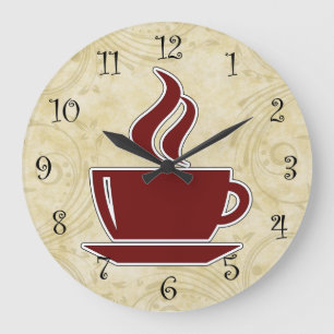 Kaffeeküchenuhren Große Wanduhr