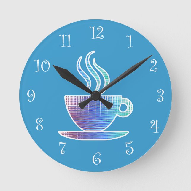 Kaffeeküchenuhren Runde Wanduhr (Vorderseite)