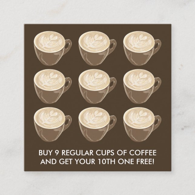 Kaffeekulturkunst Quadratische Visitenkarte (Vorderseite)