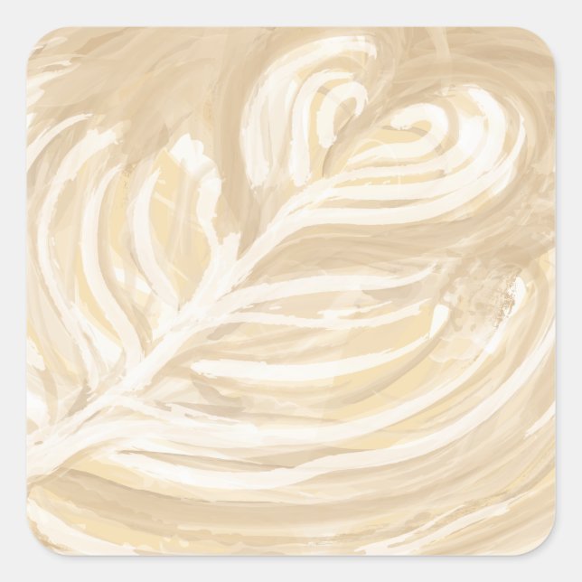 Kaffeekulturkunst Quadratischer Aufkleber (Vorderseite)
