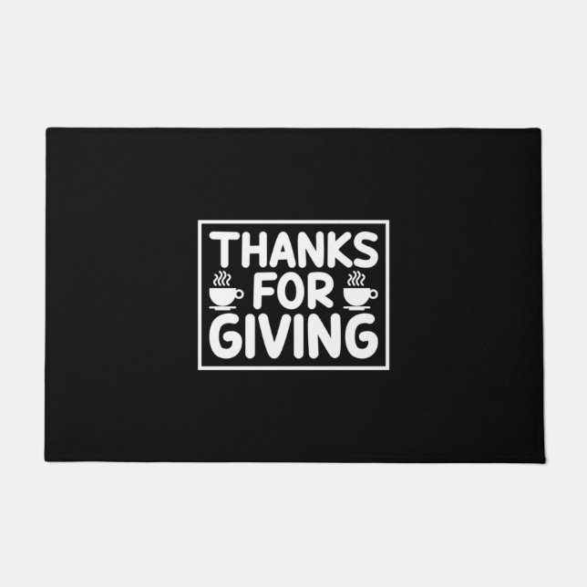 Kaffeekunst danke für die Geschenke Fußmatte (Vorderseite)