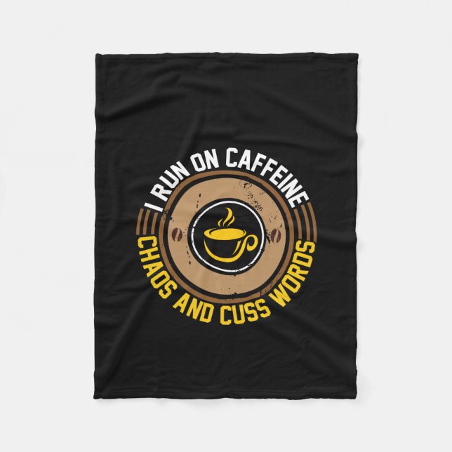 Kaffeekunst, die ich laufe fleecedecke (Vorderseite)