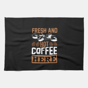 Kaffeekunst, frisch und heißer Kaffee Geschirrtuch