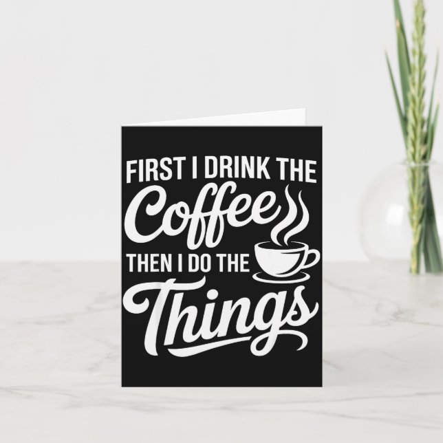 Kaffeekunst für Männer Frauen Cappuccino-Trinker K Karte (Vorderseite)