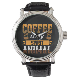 Kaffeekunst Kaffee ist mein Lebenselixir Armbanduhr