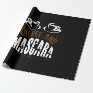 Kaffeekunst Kaffee und Mascara Geschenkpapier