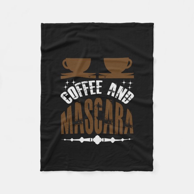 Kaffeekunst Kaffee Und Wimperntusche Fleecedecke (Vorderseite)
