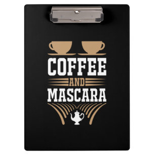 Kaffeekunst Kaffee Und Wimperntusche Klemmbrett