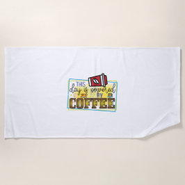 Kaffeekunst mit Kaffee Strandtuch