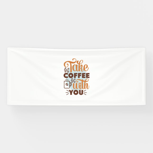 Kaffeekunst trinken Sie Kaffee Banner (Horizontal)