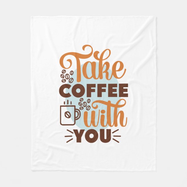 Kaffeekunst trinken Sie Kaffee Fleecedecke (Vorderseite)