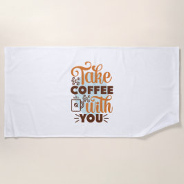 Kaffeekunst trinken Sie Kaffee Strandtuch