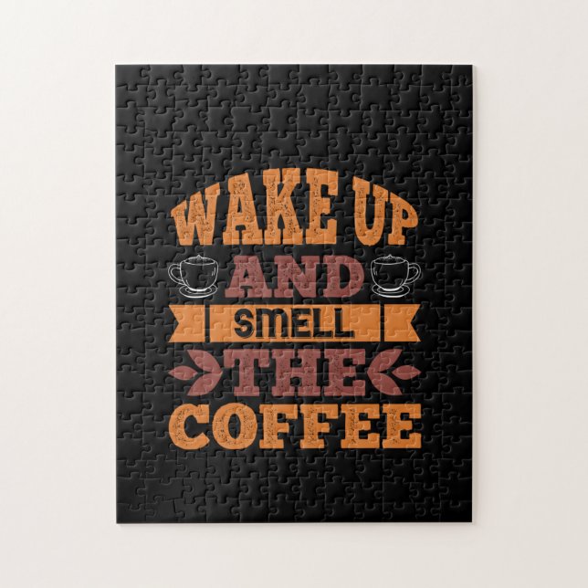 Kaffeekunst Weckte auf und riech den Kaffee Puzzle (Vertikal)